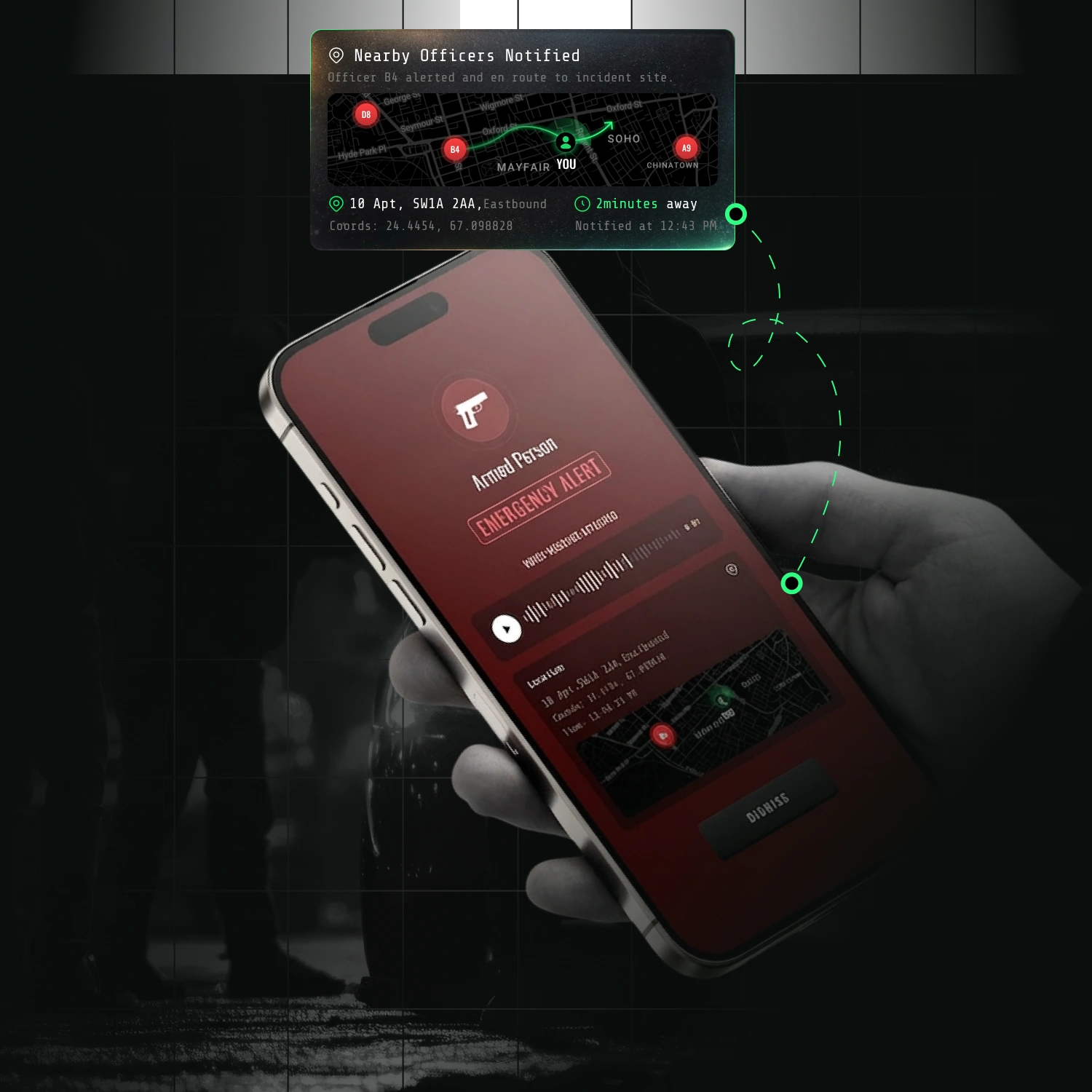 Officers Nearby Alerted